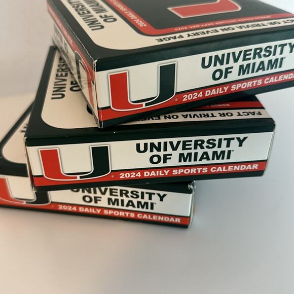 University of Miami Hurricanes 2024 Desk Calendar great gifts UM 305 well made - Picture 9 of 9
